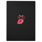 Pink Owl Clipboard Klemmbrett (Rückseite)
