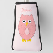 Pink Owl Design Golf Headcover (Rotieren 90)