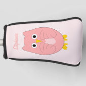 Pink Owl Design Golf Headcover (Vorderseite)