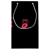 Pink Owl Geschenktasche Kleine Geschenktüte (Rückseite)