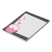 Pink Owl & Liebe Hearts Editor Notizblock (Rotiert)