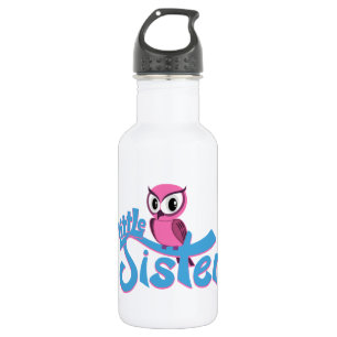 Pink Owl Little Sister Trinkflasche