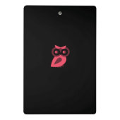Pink Owl Mini Zwischenablage Klemmbrett (Rückseite)