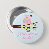 Pink Owl Oma Button (Vorne & Hinten)