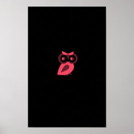 Pink Owl Poster