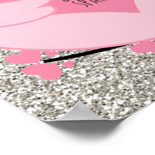 Pink Owl Sparkquote Poster (Ecke)