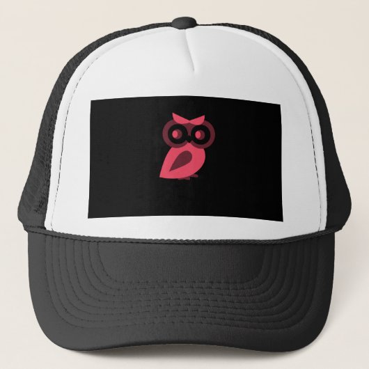 Pink Owl Trucker Hat Truckerkappe (Vorderseite)