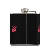 Pink Owl Vinyl Wrackkolben Flachmann (Rückseite)