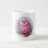 Pink Owl White Coffee Tasse (Vorderseite)