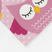 Pink Owls 2 Fleecedecke (Ecke)
