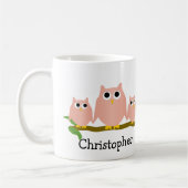 Pink Owls Design Personalised Kaffeetasse (Links)