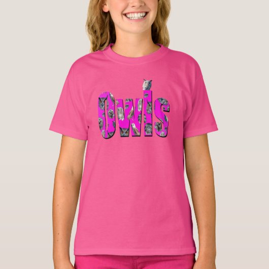 Pink Owls Dimensions Picture Logo, T-Shirt (Vorderseite)