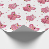 Pink Owls Geschenkpapier (Ecke)