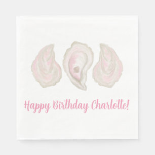 Pink Oyster Napkins Serviette