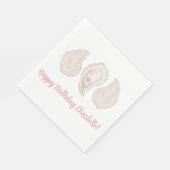 Pink Oyster Napkins Serviette (Ecke)