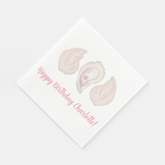 Pink Oyster Napkins Serviette (Ecke)