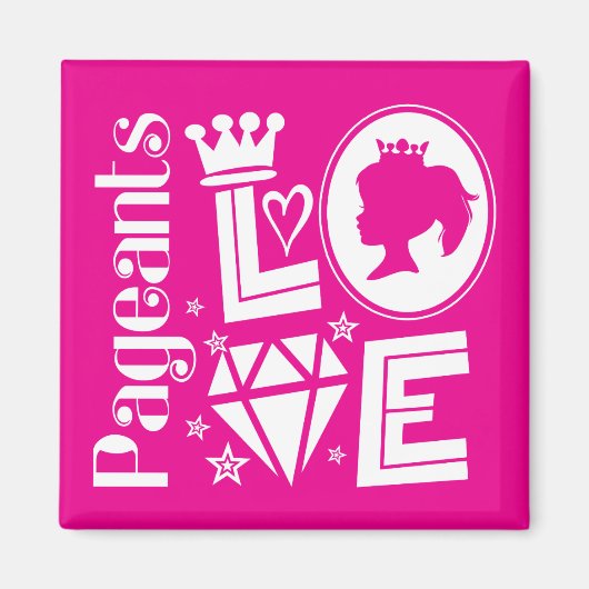 Pink Pageant Princess Liebe - Schönheitspflege Magnet (Vorne)