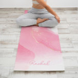 Pink Paint and Glitzer Patches Personalisiert Yogamatte<br><div class="desc">Paint und Glitzer Muster Personalisiertes Design.</div>