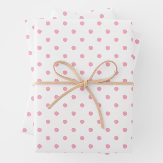 Pink Paint Dot Gift Wrap Geschenkpapier Set (Beispiel)