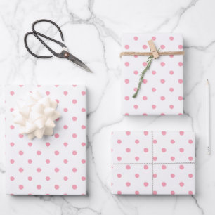 Pink Paint Dot Gift Wrap Geschenkpapier Set