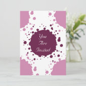 Pink Paint Einladung (Stehend Vorderseite)