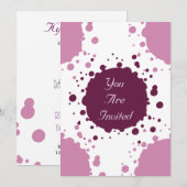 Pink Paint Einladung (Vorne/Hinten)