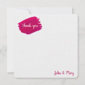 Pink Paint Smear Vielen Dank Karte (Vorderseite)