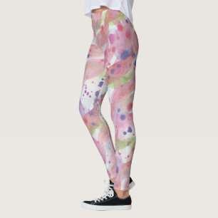 Pink Paint Splash Leggings