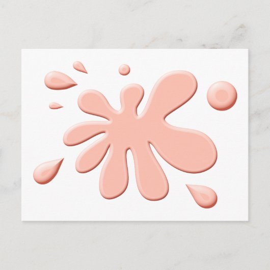 Pink Paint Splodge Postkarte (Vorderseite)