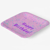 Pink Paint Spritzer Geburtstag Teller (Gewinkelt)