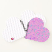 Pink Paint Spritzer Heart Shaped Notebook Notizblock (Innenseite)