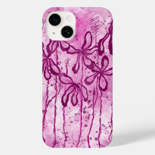 Pink Paint Spritzer & Lilies Case-Mate iPhone 14 Hülle