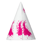 Pink Paint Spritzer Party Partyhütchen (Rückseite)
