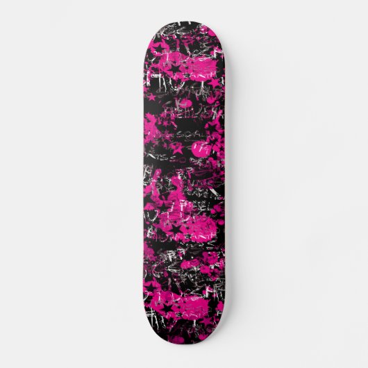 Pink Paint Spritzer Skateboard (Vorderseite)