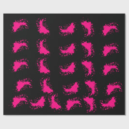 Pink Paint Spritzer Wrapping Paper Geschenkpapier