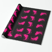 Pink Paint Spritzer Wrapping Paper Geschenkpapier (Ungerollt)