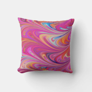 Pink Paint Swirt Pattern Pillows Kissen