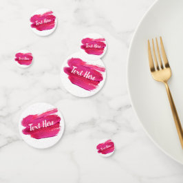 Pink Paint Text Hier abstrakt modern Konfetti