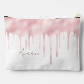 Pink Paint Tropfen Personalisiert Zubehörtasche (Rückseite)