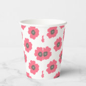 Pink Paint Whimsical Blume Paper Cup Pappbecher (Rechts)