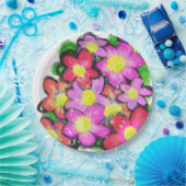 Pink Painted Blume Pappteller (Party)