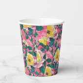 Pink Painted Chinoiserie Floral Pappbecher (Links)
