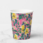 Pink Painted Chinoiserie Floral Pappbecher (Rechts)