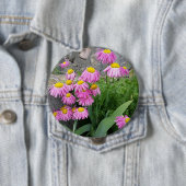 Pink Painted daisy Blume Naturfotografie Button (Beispiel)