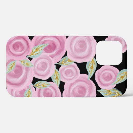 Pink Painted Rose Case-Mate iPhone Hülle (Rückseite (Horizontal))