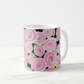 Pink Painted Rose Kaffeetasse (VorderseiteRechts)