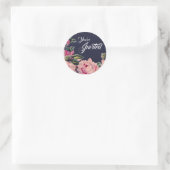 Pink Painted Rose Umschlag Aufkleber Stickers (Tasche)