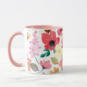 Pink Painting Pattern Modernes Art Design Tasse (Links)
