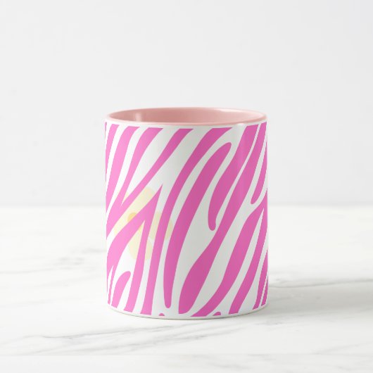 Pink Painting Pattern Modernes Art Design Tasse (Zentrum)