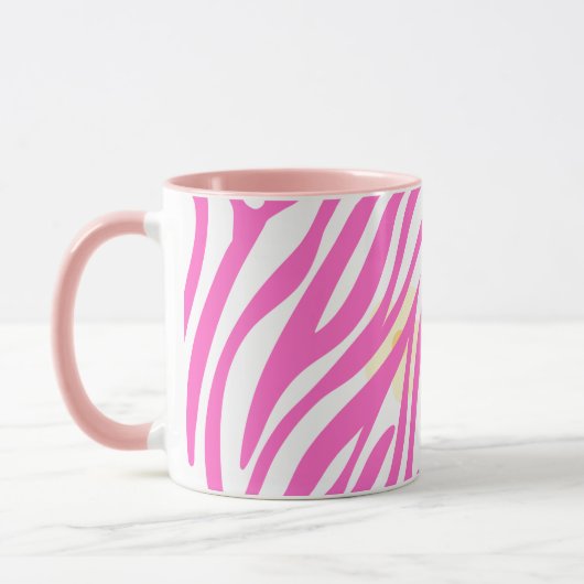 Pink Painting Pattern Modernes Art Design Tasse (Links)